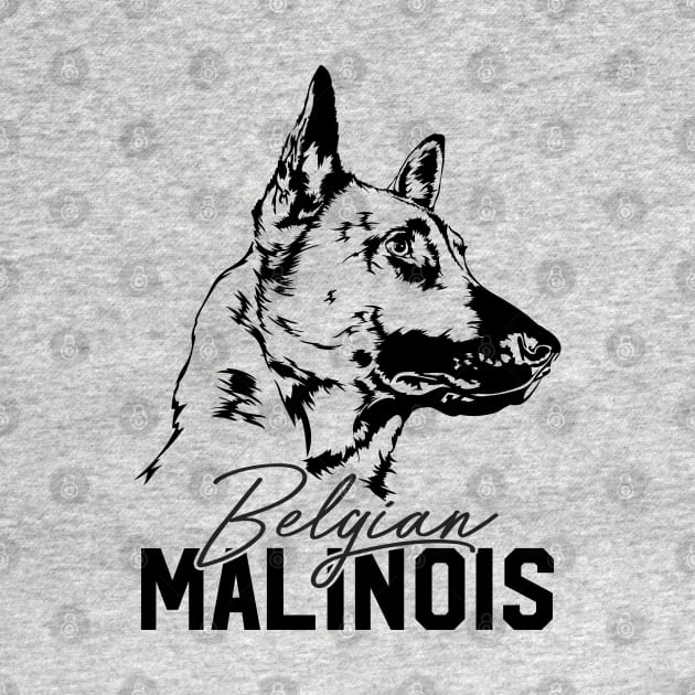 Belgian Shepherd Malinois dog portrait by wilsigns